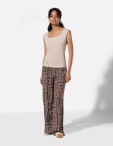 T-shirt - Viscose - Beige