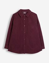 Hemdbluse - Aufgesetze Taschen - Lila
