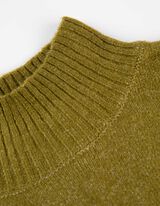 Pulover de tricot - Guler cu guler cocteil - Verde