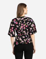 Haut en dentelle - LENZING™ ECOVERO™ - Noir