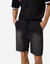 Jeansshorts - Jogger Fit - Grau