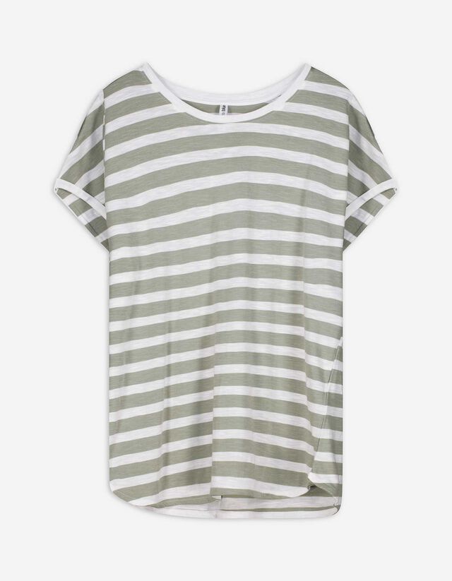 Shirt - Streifen - hellgrün