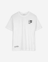 T-shirt - Print op rug - wit