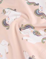 Marškinėliai ilgomis rankovėmis - Vienaragis - sviesiai rozinis