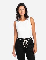 Top -  U izrez - belo