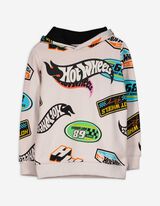 Mikina s kapucňou - Hot Wheels - bezova