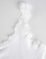 Top - Inserto in pizzo - bianco