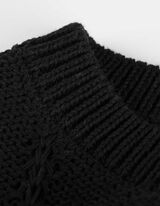 Strickshirt - einfarbig - schwarz