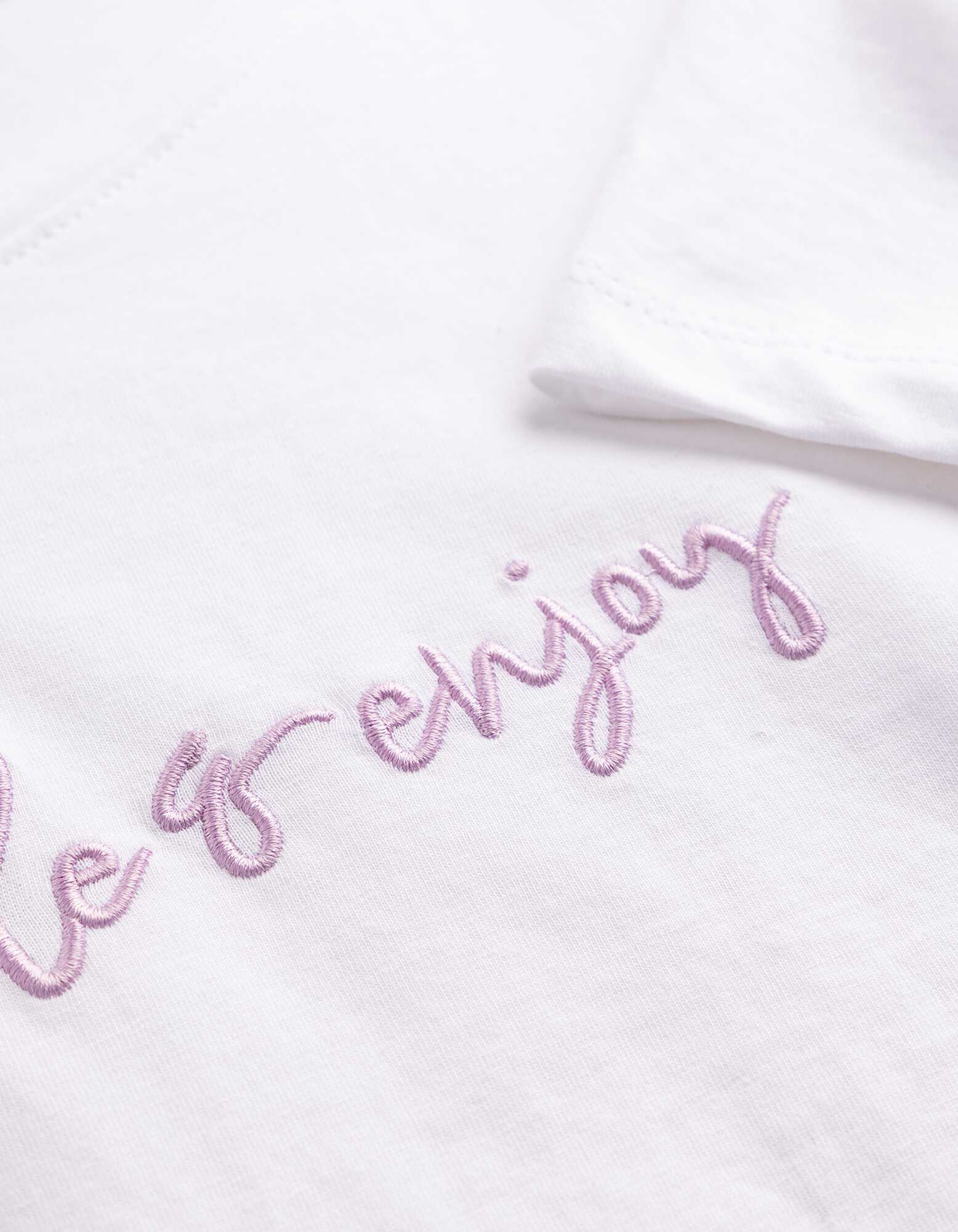 T-Shirt - Stickereien - wei&szlig;