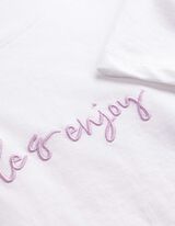 T-Shirt - Stickereien - wei&szlig;