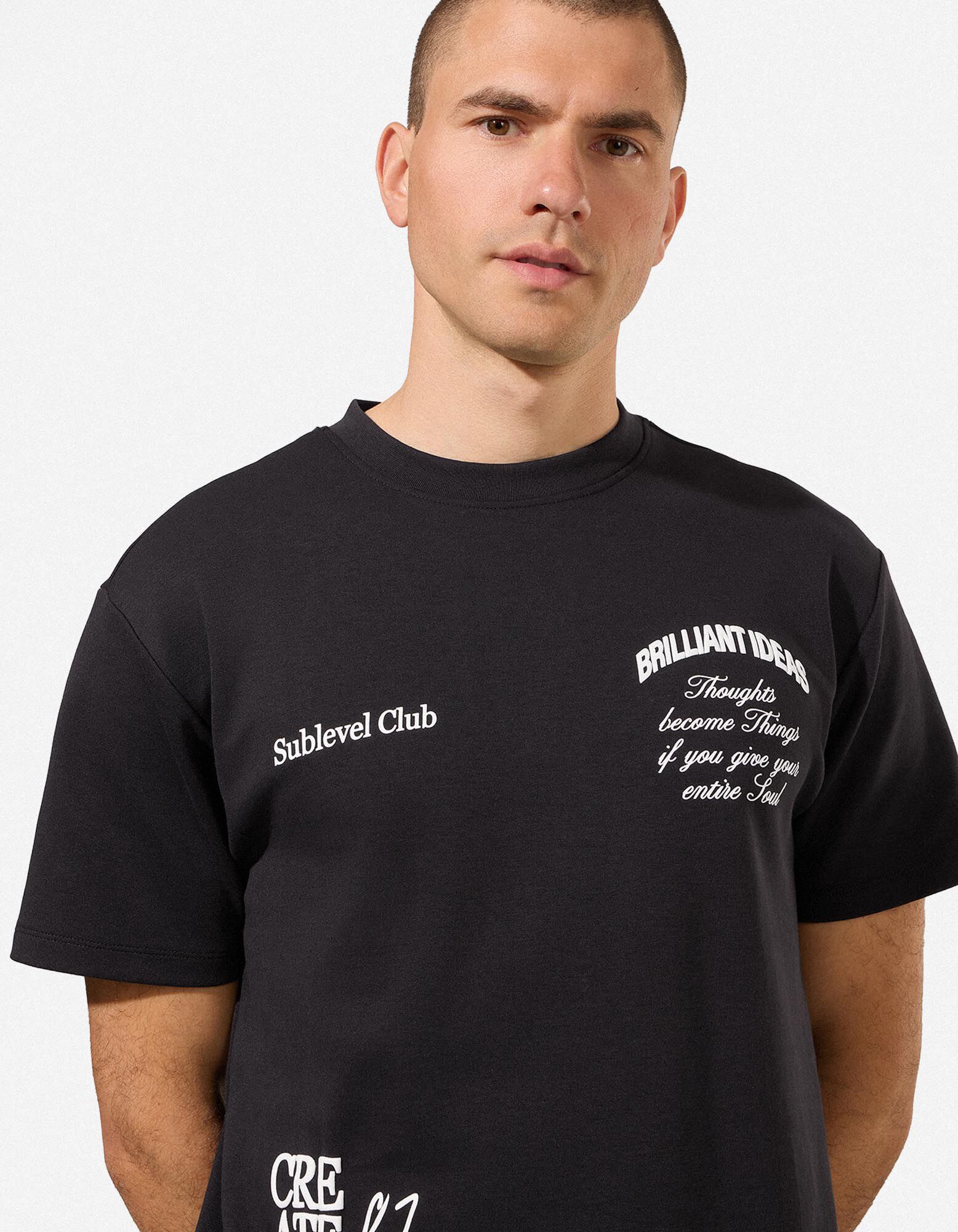 T-Shirt - Relax Fit - Schwarz
