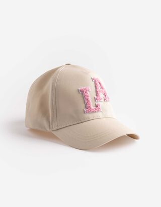 Basecap - Frottee-Applikation - beige