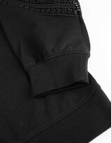 Sweatshirt - Metallic-Details - Schwarz