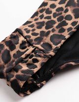 Badehose - Allover-Print - braun