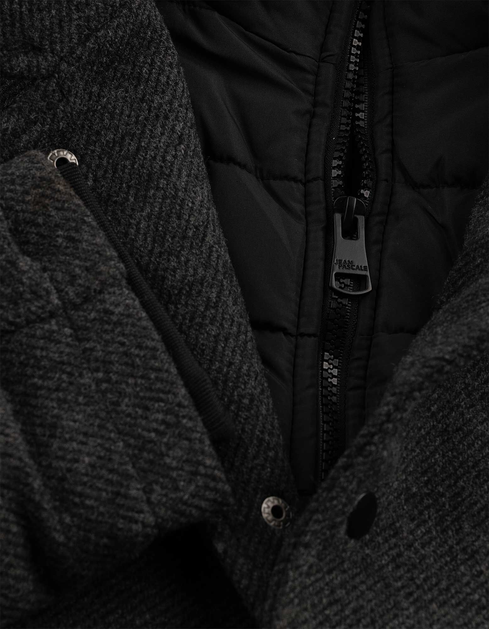 Cappotto - Effetto lana - Grigio scuro