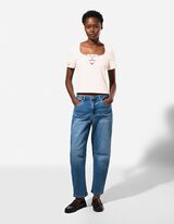 Majica kratkih rukava - čipkasti - bela