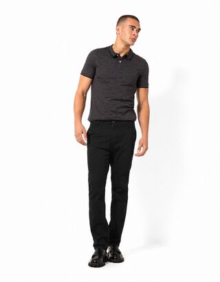 Chinohose - Slim Fit - Schwarz