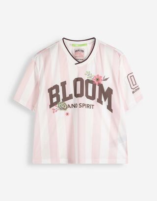 T-shirt - Gestreepte - Lichtroze
