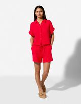 Shorts - Musselin - Rot