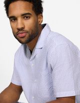 Overhemd - Seersucker - lichtblauw