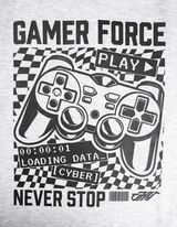 Bluză cu glugă - Imprimare frontală - Gri