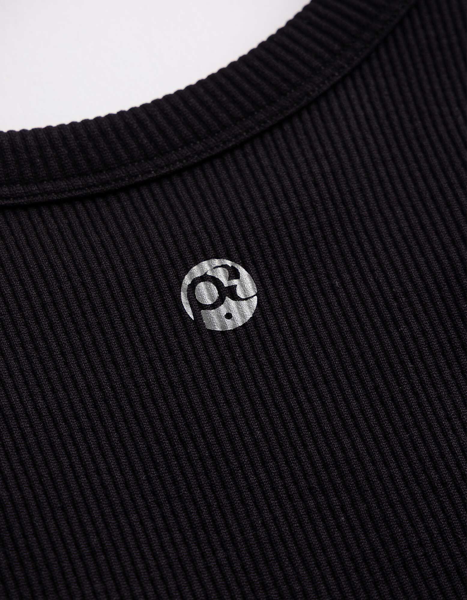 Top sans manches de court - Sans couture - noir