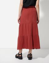 Jupe - Unicolore - Rouge foncé