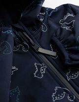 Softshelljacke - Allover-Print - dunkelblau