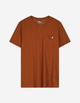 T-Shirt - Brusttasche - hellbraun