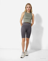 Top odrezanog kroja - Bez &scaron;ava - siva