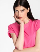 T-shirt jurk - Oversized mouwen - pink