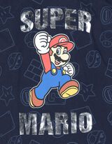 Tričko s dlh&yacute;mi ruk&aacute;vmi - Super Mario - tmavomodra