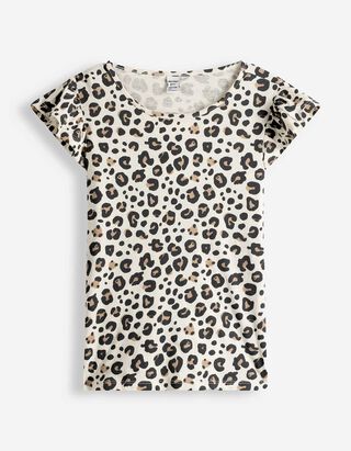 Shirt - &Auml;rmel mit Volants - beige