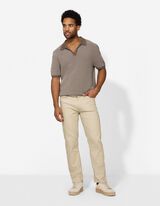 Poloshirt - Strick - hellbraun