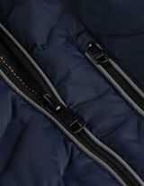 pikowana kurtka - material hydrofobowy - ciemny niebieski