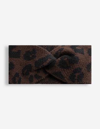 Stirnband - Leopardenmuster - Dunkelbraun