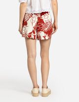 Pantaloncini - Misto lino - rosso scuro