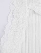 Majica bez rukava - Čipkasti umetak - bijela