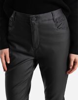 Pantalone - Ve&scaron;tačka koža - tamno-siva