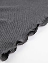 Langarmshirt - Wickeloptik - dunkelgrau