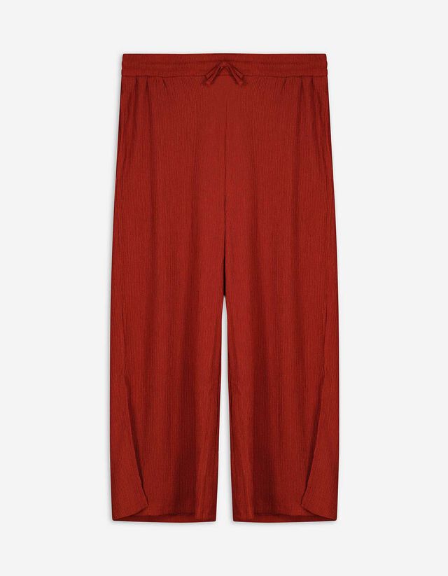 Pantaloni - Lungime normală - Rosu inchis