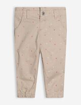 Hose - Allover-Muster - weiß