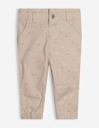 Hose - Allover-Muster - weiß