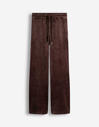 Broek - Wide leg - donkerbruin