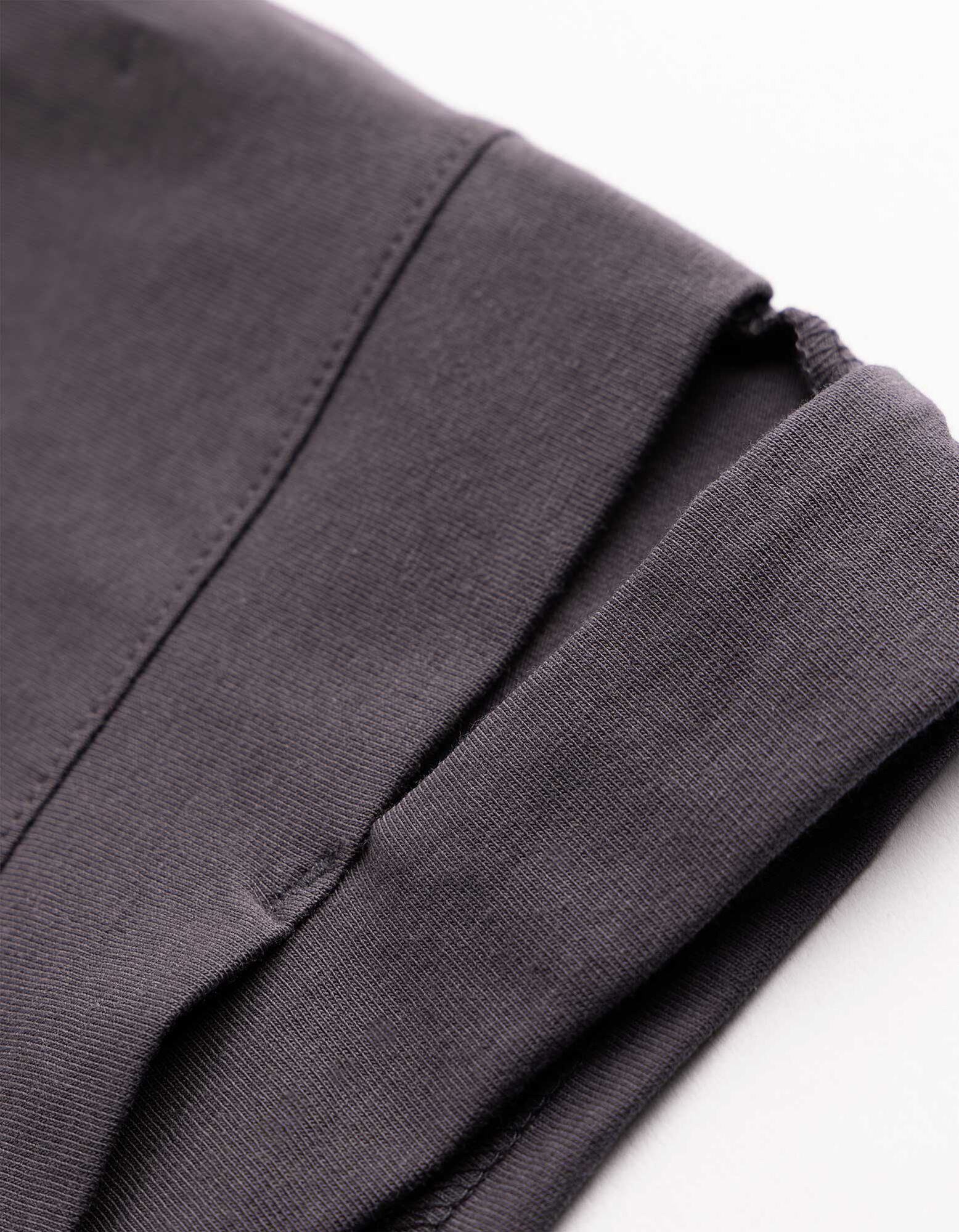 Cropped Shirt - Cut-Outs - Dunkelgrau