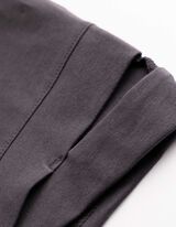 Cropped Shirt - Cut-Outs - Dunkelgrau