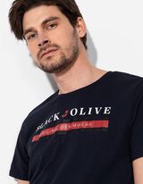 T-Shirt - Frontprint - dunkelblau