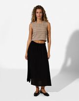 Cropped Top - Spitze - Beige