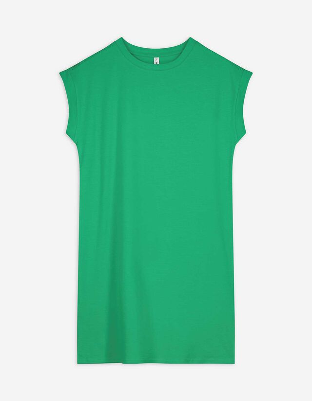 T-Shirt-Kleid - Knielang - grün