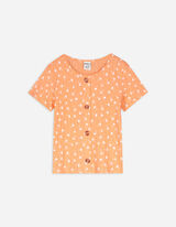 Tricou - Bandă de nasturi - Portocaliu